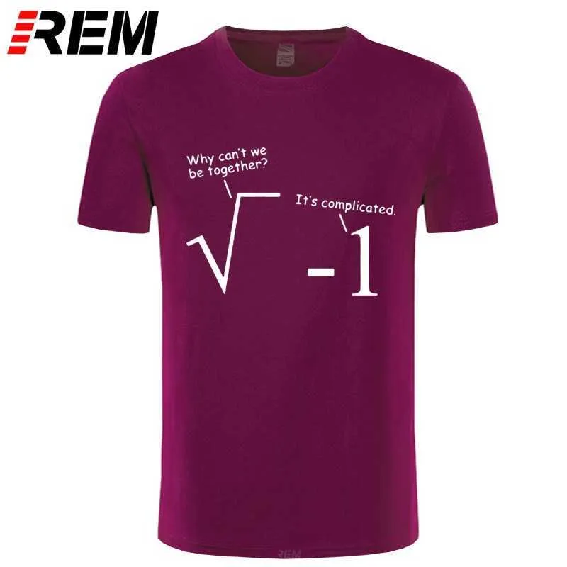 REM Vêtements D'été Pour Hommes Drôle T-shirts Geek Mathématiques Blague Imprimer T-Shirt Coton À Manches Courtes Hip Hop T-shirts Plus La Taille 210629