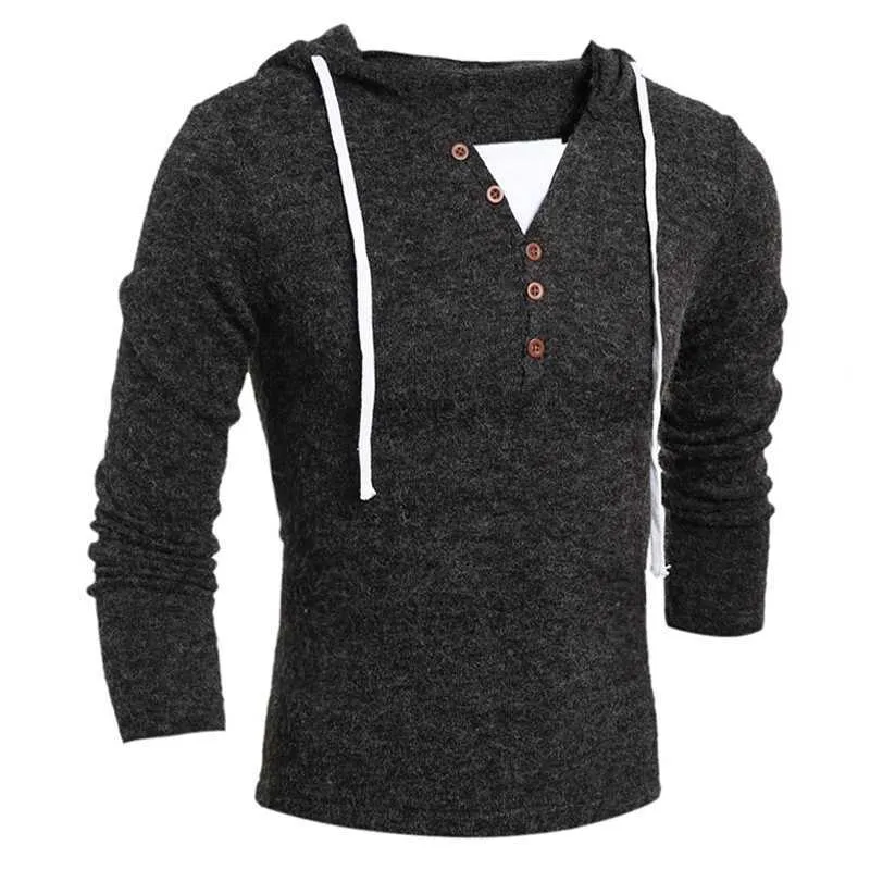 ZOGAA Maglione da uomo Pullover a maniche lunghe Solid New Fashion Casual con cappuccio Abiti invernali caldi Abbigliamento slim fit Y0907