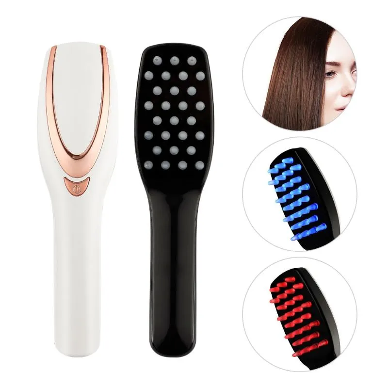 Elektriska hårborstar Obecilc Comb Vibration Head Relax Relief Massager med laser LED -lätt tillväxt Anti Loss Care17562652
