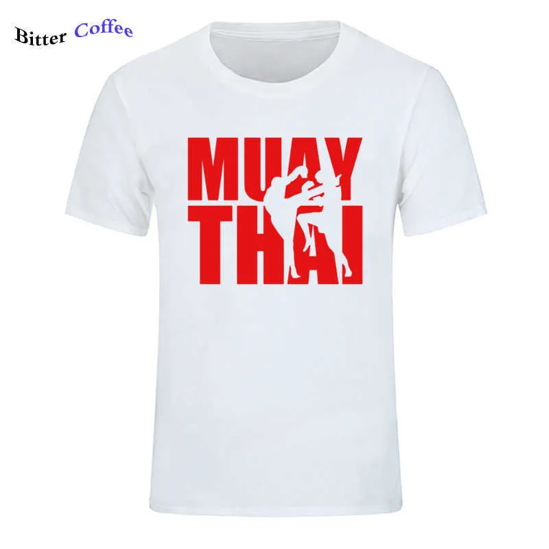 Sommermode Muay Thai Thailand Boxer T-Shirt für Mann Geek Homme T-Shirt Awesome Train T-Shirt Plus Größe 210706