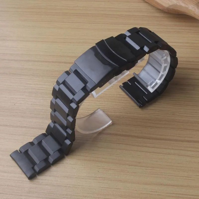 Uhrenarmbänder, mattes Armband, 18 mm, 20 mm, 22 mm, 24 mm, sandähnliches Armband, schwarzes Sicherheitsschnallenband, unpolierter Gürtel, Promotion2653