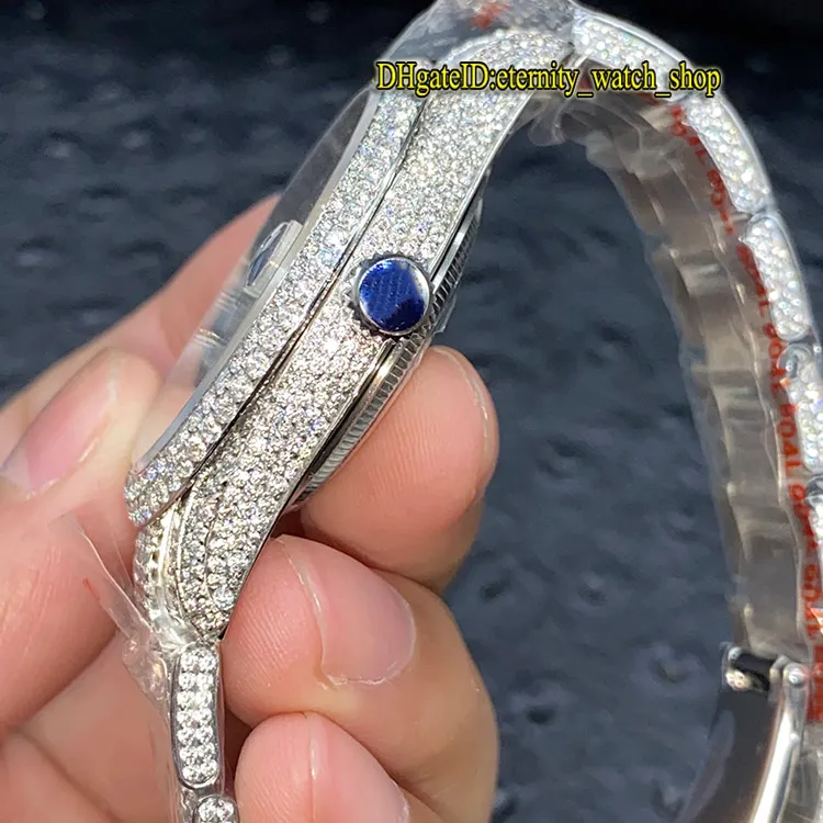 Eternity Jewelry Watches V3 Upgrade Version 126334 126234 116244 Arab Diamonds Dial Eta A2824 Automatisk herrklocka 904L Steel Diam238G