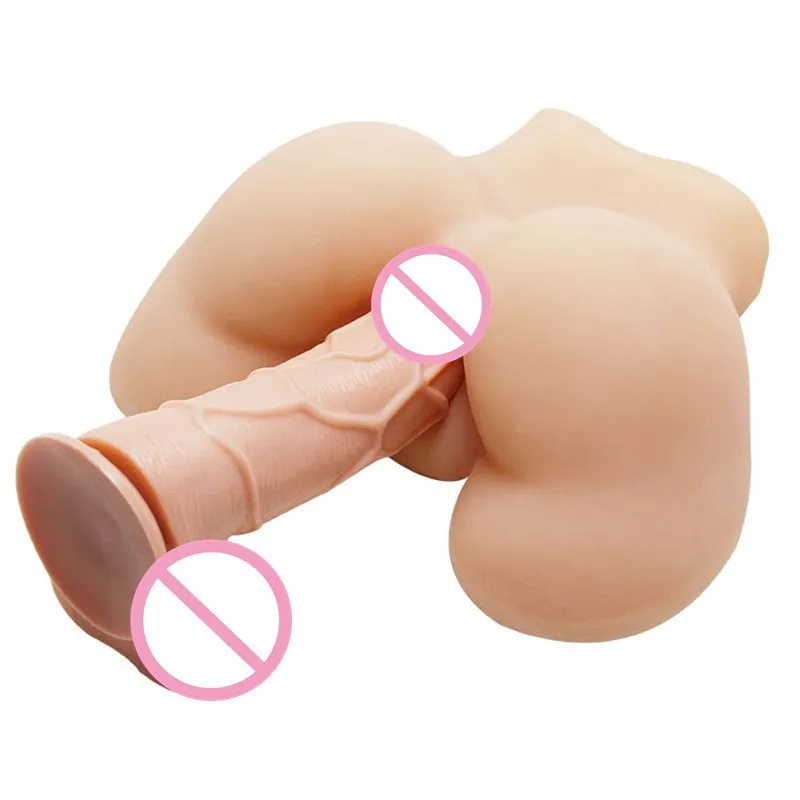 Meselo Silicone cul 3D réaliste vagin Anal Double canaux chatte serrée jouets pour hommes mâle masturbateur poupée produit sexuel Y03202056833