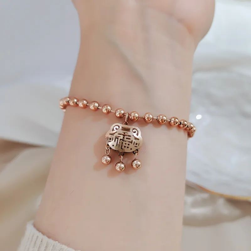 Charm List Cyrkon Bransoletka Różowa Złota Moda Temperament Koreański Styl Prosta Luksusowa Nisza