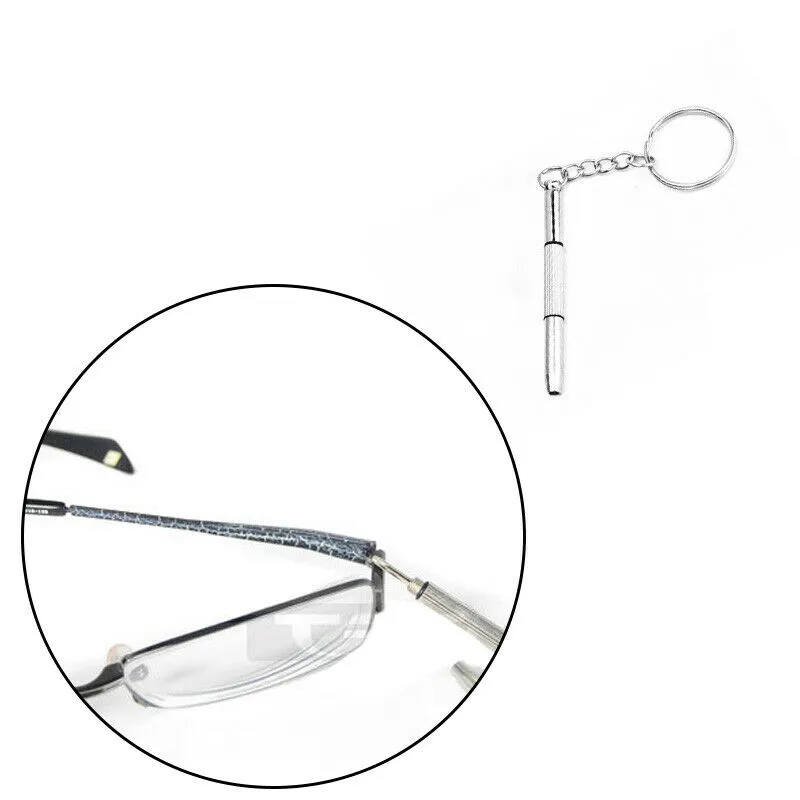 Herramientas manuales multifunción creativas 3 en 1, mini destornillador, llavero, juego de herramientas pequeñas de metal, reparación de gafas, gafas de sol, reloj, destornillador 4327232