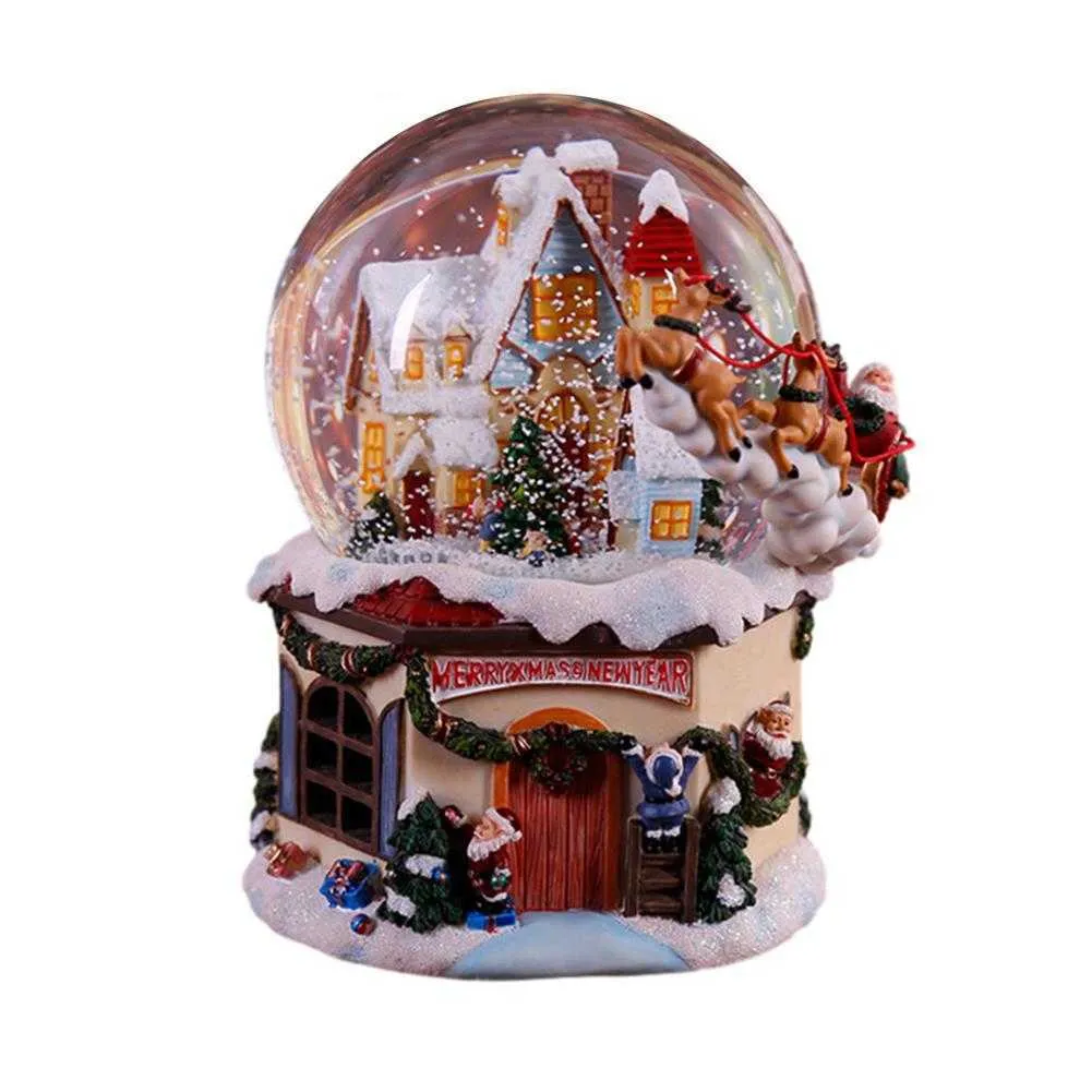 موسيقى الثلج الموسيقية عيد الميلاد عيد الميلاد سانتا راتنتيك المنزل الحرف الديكور للأطفال GI H10201587571