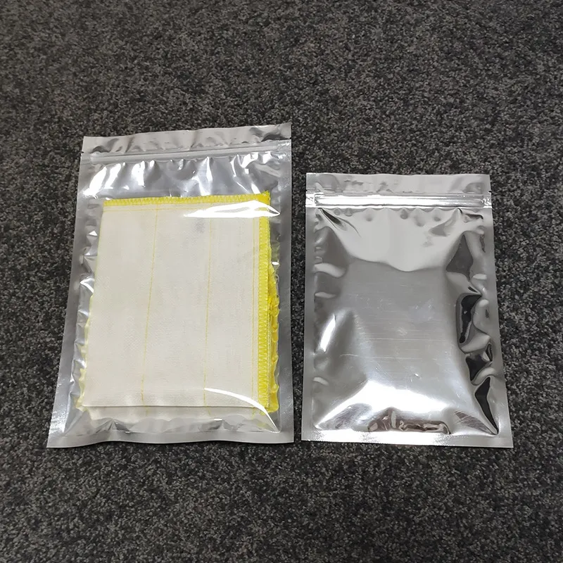 Sac en papier d'aluminium transparent scellé sac à fermeture à glissière emballage sac alimentaire vente au détail refermable cuisson emballage pochette