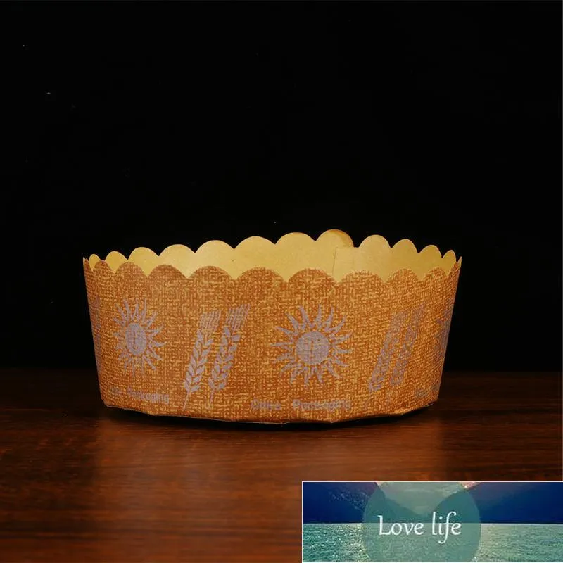 6 Inches Large Kraft Paper Muffin Cups Sunflower Pattern Cupcake Paper Liners Cake Baking Molds273H