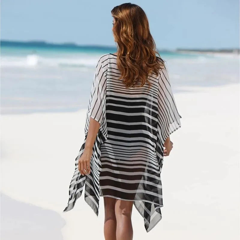 Praia vestido kaftan pareo sarongs sexy houver-up chiffon biquíni swimwear swimwear túnica maiô banho capa ups robe de plage # q593 210420