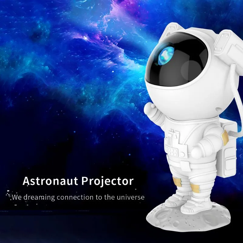 Nachtlichter Astronaut Projektor Lampe Vorsprung LED LEGLICHT Tisch Sternenfarbe für Baby Schlafzimmer Dekoration258K