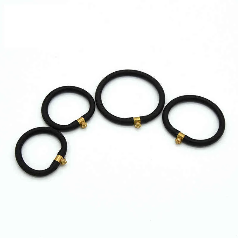 NXYCockrings 4 pièces anneaux péniens choc électrique conducteur Silicone anneau de pénis Scrotum Bondage électro Stim Therepy masseur jouets sexuels pour hommes 1124