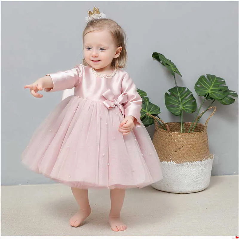 Spring Teenager Girls Dress Short Sleeveless Big Bow Tutu Thick Princess Piano Performance Kid Clothes E121 210610