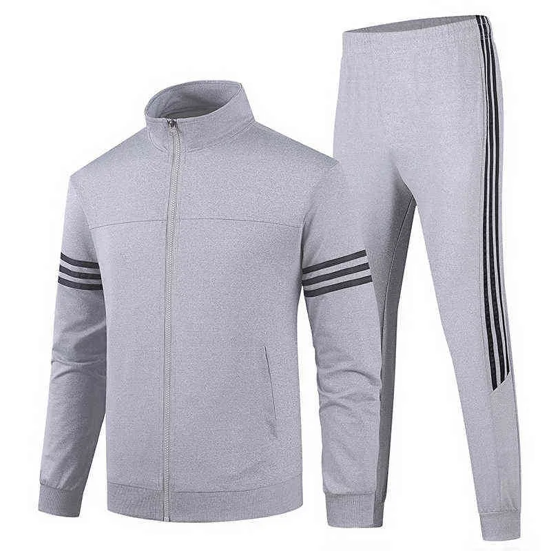 Moda Koşu Setleri Spor Takım Elbise Spor Kazak + Sweatpants Erkek Giyim 2 Parça Setleri Tracksuit Jogging Suits G1217