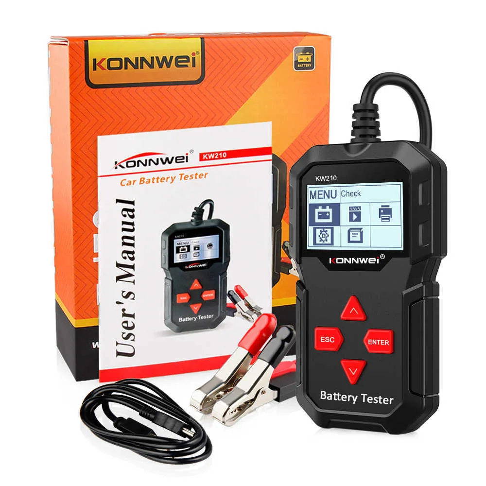 KONNWEI Diagnostic Tools KW210 Automatic Smart 12V Car Battery Tester Auto Battery Analyzer 100 to 2000CCA Cranking Car Battery Tester