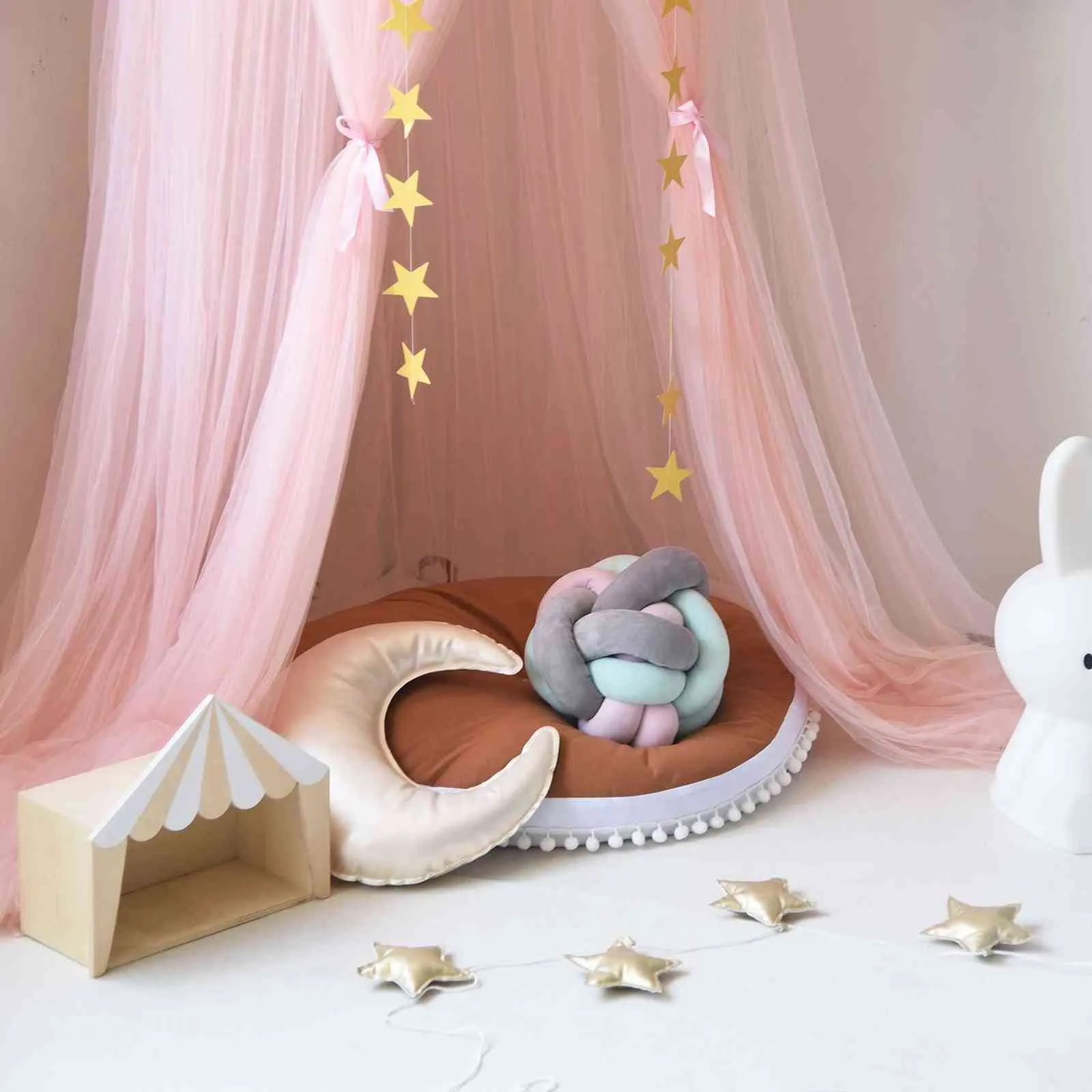 Summer Children Kid Bedding Mosquito Net Romantic Baby Girl Round Cover Canopy For Nursery CA 2111063055