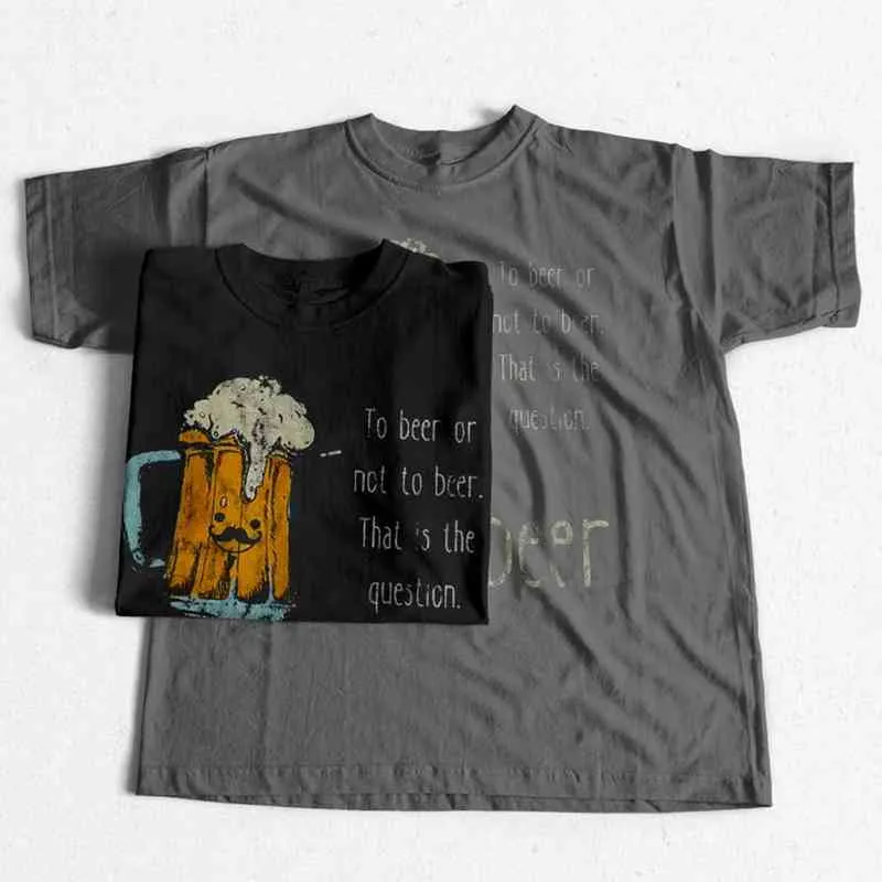 COOLMIND 100% Baumwolle lose Bier Liebhaber Unisex T-Shirt große Größe Bier Männer T-Shirt Kurzarm T-Shirt Männer T-Shirt G1217