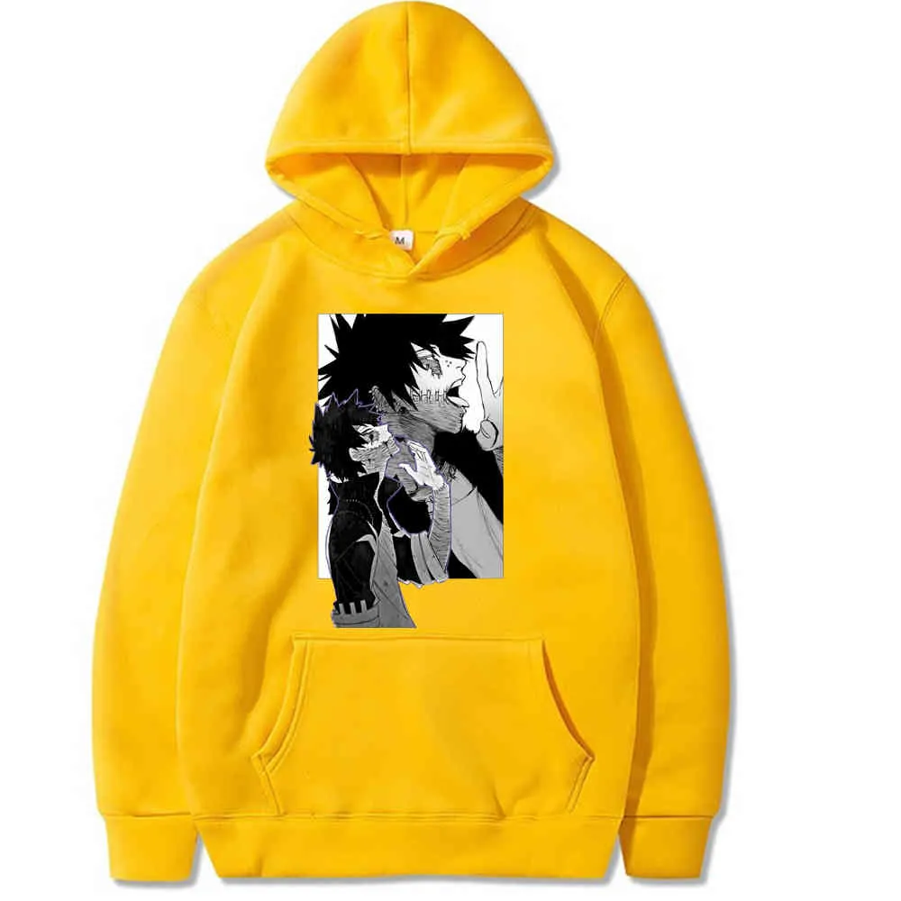 My Hero Academia Anime Harajuku Dabi Print Hoodie Men Tops Loose Autumn Winter Sweatshirt Hoody Hoodies Y0319