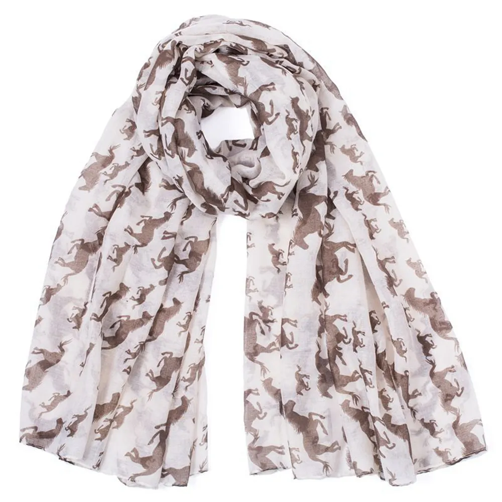 10 stks veel Animal print sjaal winter mode Paard gedrukt sjaals hele 180 90 cm 188t