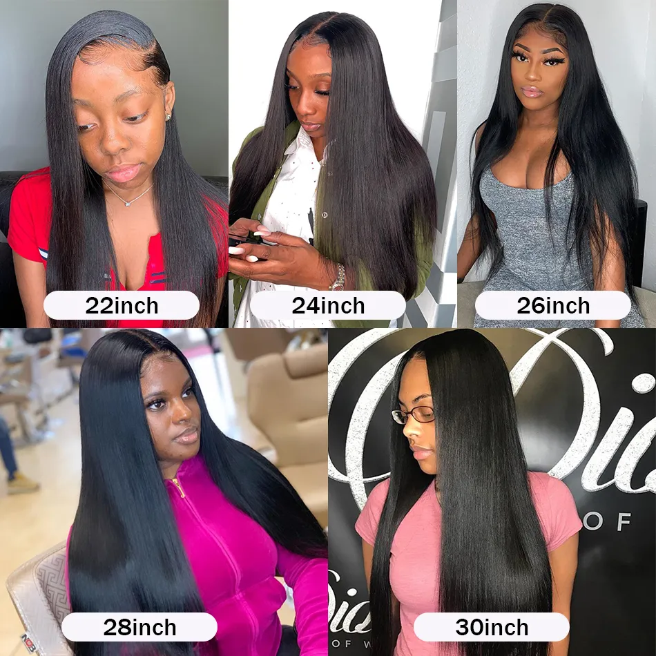 13x4 Human Hair Wigs For Women Human Hair 28 30 40 Inch Lace Frontal Wigs Brazilian Bob Wig Pre Plucked Straight Lace Front Wigfactory direc