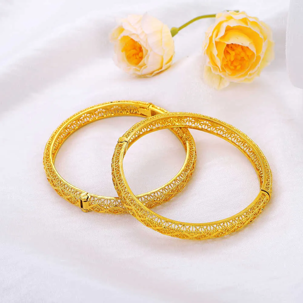 Ethlyn Ethnique Gold Couleur indienne Dubaï Bracelets Bracelets Bangles Bijoux For Women Girls lot My50 Q07174702267802659