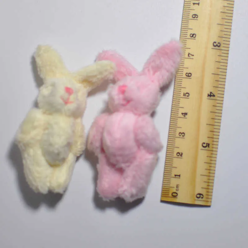 Mini Plush Dolls 6CM Joint Rabbit Toys Gifts Birthday Wedding Party Decor 210728