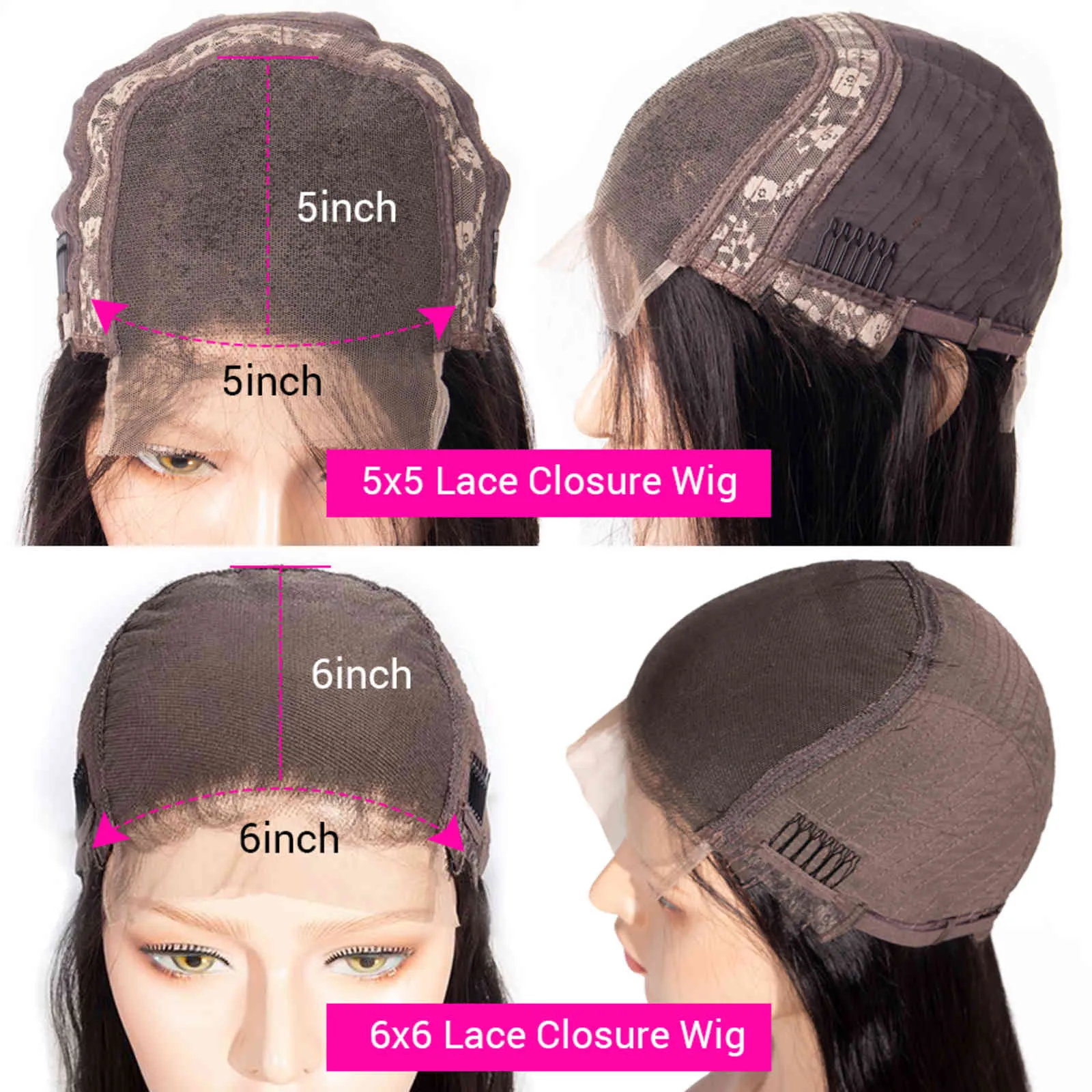 Tinashe Deep Wave HD Wigs de renda transparente 200 5x5 6x6 Fechamento Brasileiro 28 30 polegadas Hair Hair577789463453368