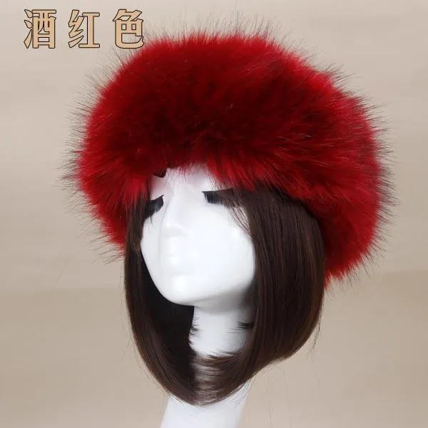 Beanie Skull Caps Winter Women Fashion Russian Thick Warm Beanies Fluffy Fake Faux Fur Hat Empty Top Headscarf Without250H