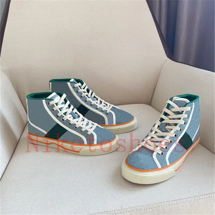 Designers High Top Sneaker Beige Green and red Strip Women shoes 77 Embroidery canvas casual shoe Italy Luxurys Tennis 1977 Cha