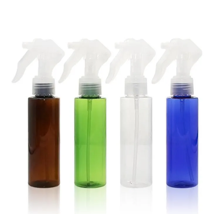 100ml Square Shoulder Colorful Spray Bottle Cosmetics Packing Plastic bottles Mist Spray Trigger Refillable Packing Bottle