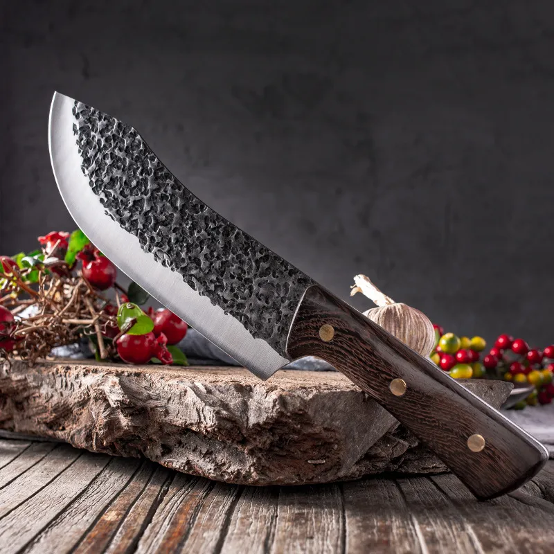 Couteau de chef en acier inoxydable Oblinant l'abattage couteau Kitchen Professional Cleaver Séliquant Couteaux Handmade Butcher Couteau 9365489