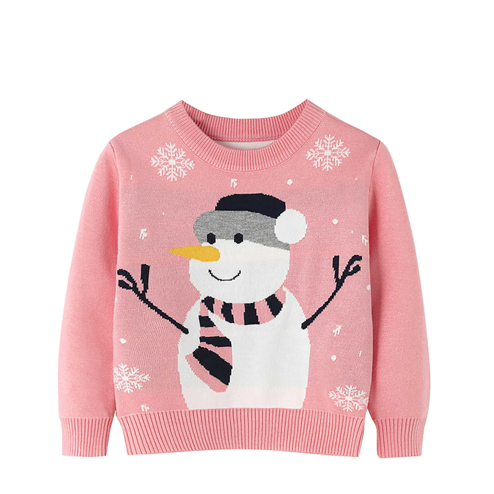 2021 Spring Autumn Infant Baby Printed Sweater Toddler Youth Teen Boys Girls Christmas Cartoon Knit Print Sweater Knitwear Y1024