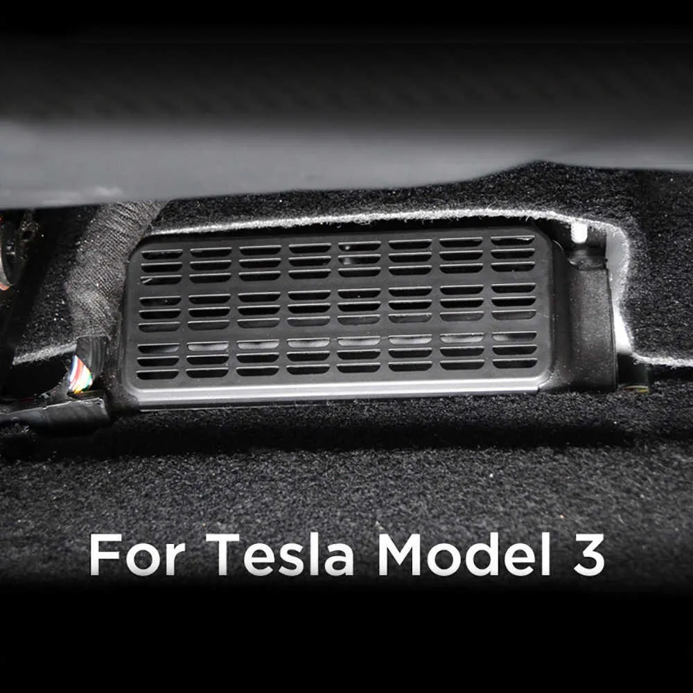 For Tesla Model 3 Air Vent Cover Grille Protection Guards Grid Under Seat Ventilation Aeration AC Condition Mats Car Accessories