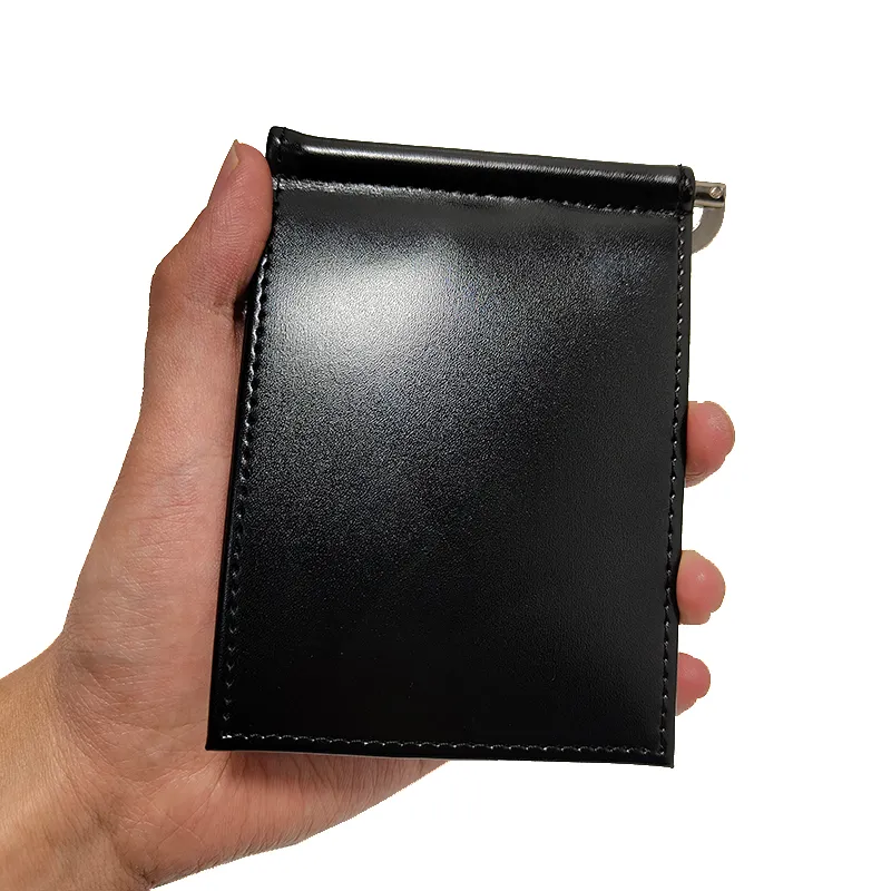 Bobao carteira para homens titular do cartão portátil clipe de dinheiro carteira de motorista bolsa de moedas de couro artesanato alemão com box2711