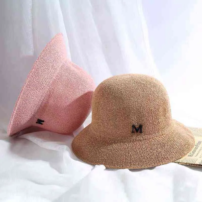 Women Hats Foldable Spring Summer Fashion Cute Sun Caps Large Bucket Hats G220311