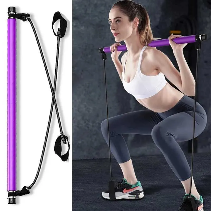 Fasce di resistenza Yoga Crossfit Ginnico Pull Rope Allenamento domestico portatile Pilates Bar Trainer Fasce elastiche attrezzature il fitness H1026