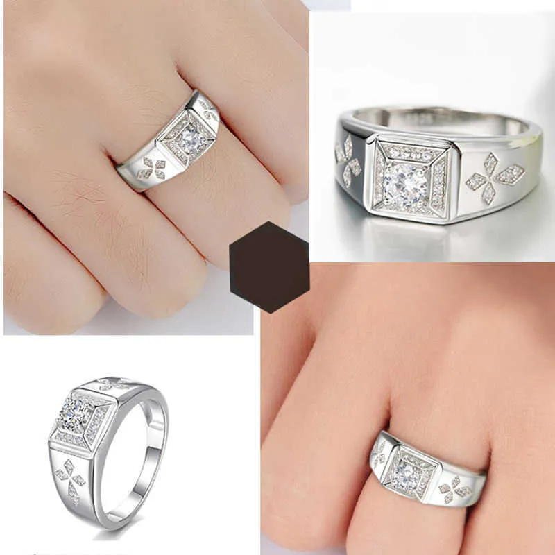 Mens anéis de cristal jóias de diamante anel de diamante conjunto de anel de dedo para estilos de banda feminina