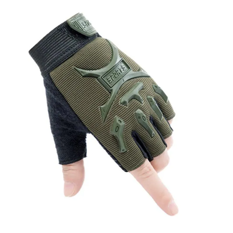 4-14 lata dzieci taktyczne rękawiczki palców armia wojskowa kamuflaż anty-skid rękawiczki pół palca chłopcy dzieci