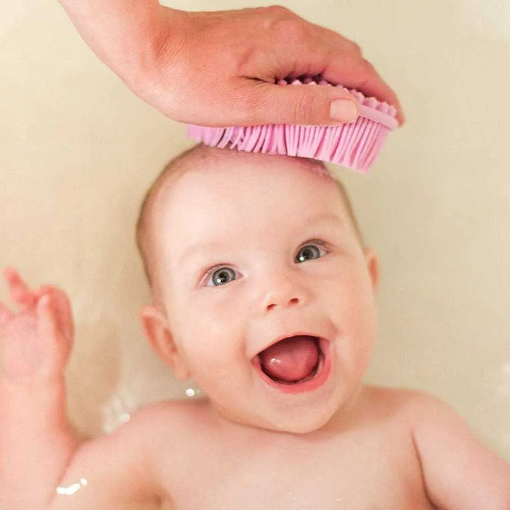 Cepillo de silicona Soothy Drop para ducha de rocío, cepillo de baño de silicona para bebés, herramientas de frotamiento antideslizantes, cepillo de masaje, herramienta de ducha suave 210724