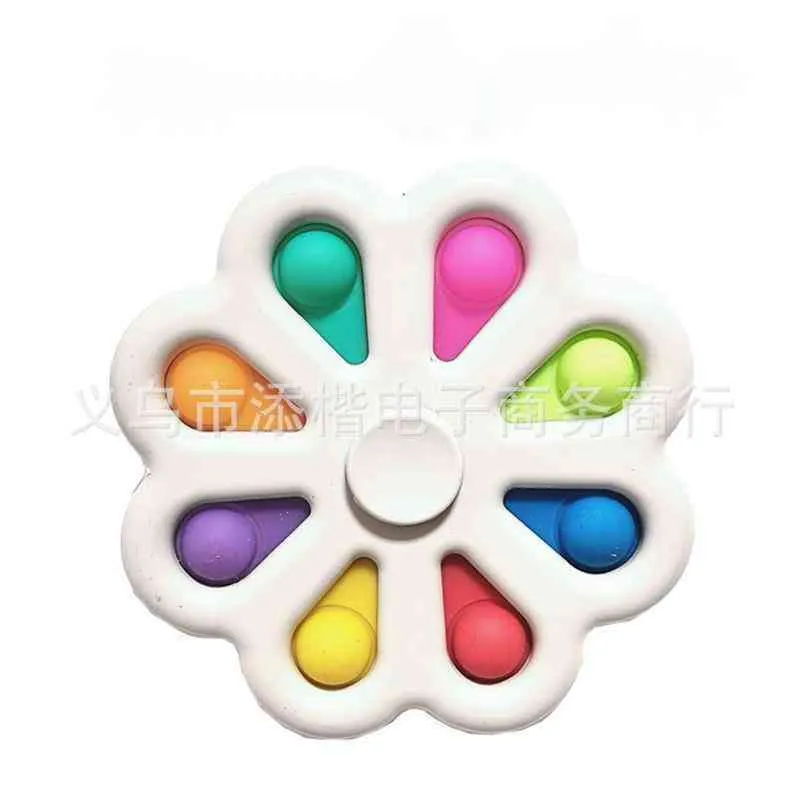 7,5 cm Blumen-Spinner-Spielzeug, Blasenbrett, sensorische Blasen, Druckplatte, Fingerspitzen-Finger, lustiges Spiel, Desktop-Spiel, ADHS-BedürfnisseH410PHX8136770