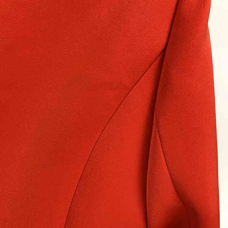 Wysokiej jakości 2021 Najnowszy projektant Blazer Sukienka Damskie Podwójne Guziki Lion Breasted Sukienka Notched Collar Dress X0521