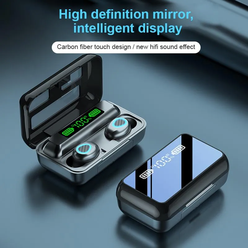 R15 TWS Draadloze Oortelefoon Stereo Bluetooth 5.1 Hoofdtelefoons 3D Touch Headset Sport Waterdichte Oordopjes met Oordelefoon opladen