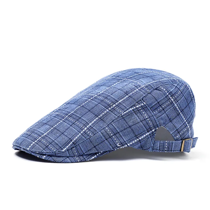 Bérets pour hommes gavroche Golf Plaid béret irlandais chapeaux gavroche hommes Cabbie conduite casquettes plates nouvellement Streetwear décontracté Autumn270D