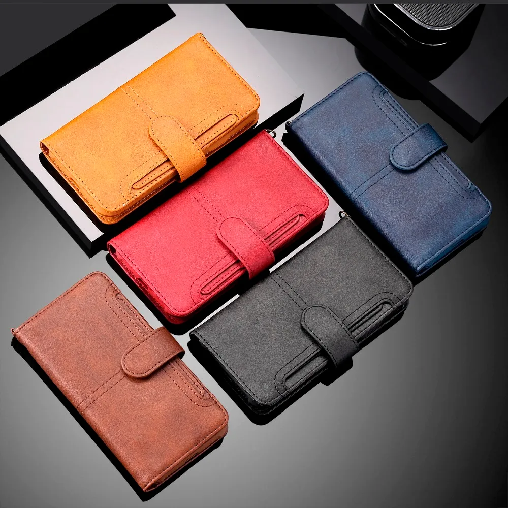 Flip Folio 12 XR luxe détachable en cuir portefeuille coque de téléphone couverture magnétique 11 SE 2020 XS Max 7 8