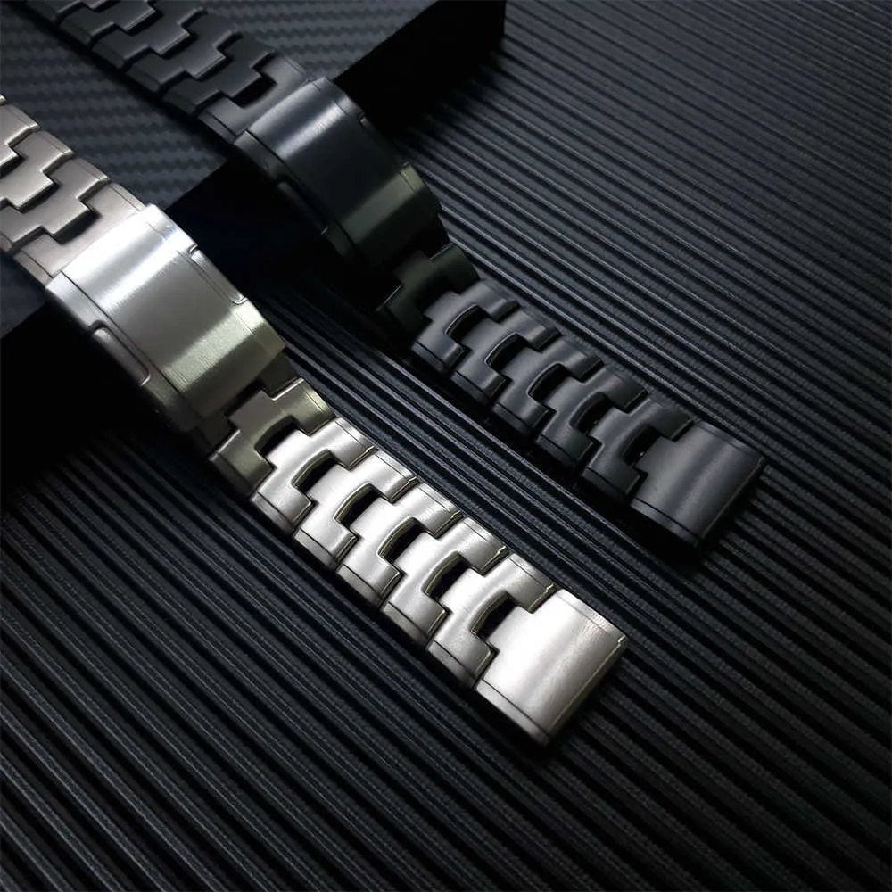 Quickfit 22 -мм 26 -мм часовые полосы для Garmin Fenix 5 5x Plus Titanium Metal Staine Steel Steel Brap Easyfit Bracelet Bracelet H5942953