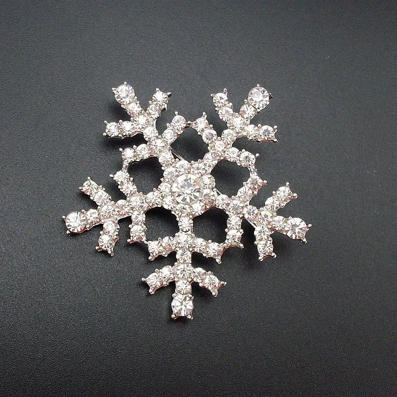 Spille, spille Fiocco di neve Moda invernale Brillante strass Scintillio Spilla Spilla regalo di Natale Gioielli stella, Articolo