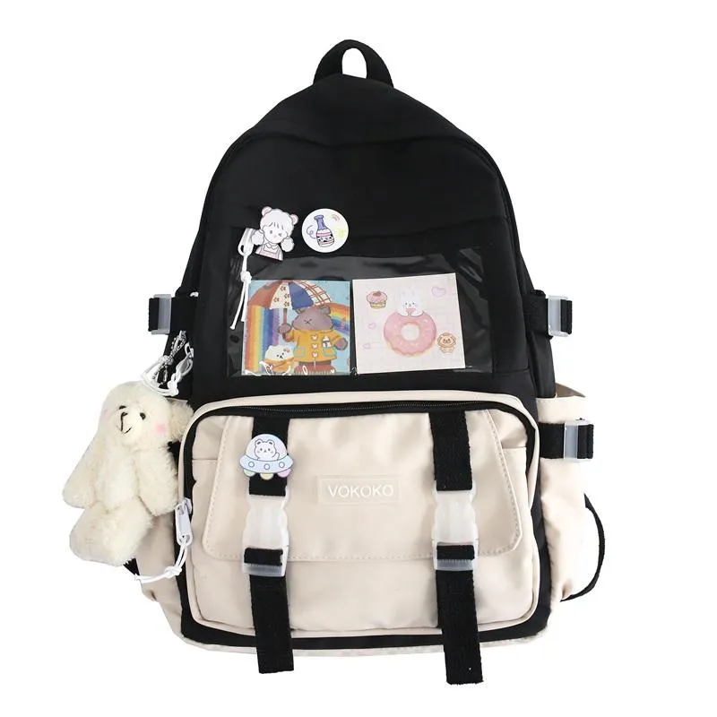 Plecak enopella moda wodoodporna Kobiety nastolatka dziewczyna Kawaii Bookbag Laptop RucksAck Cute Student School Bag Mochila Female301m