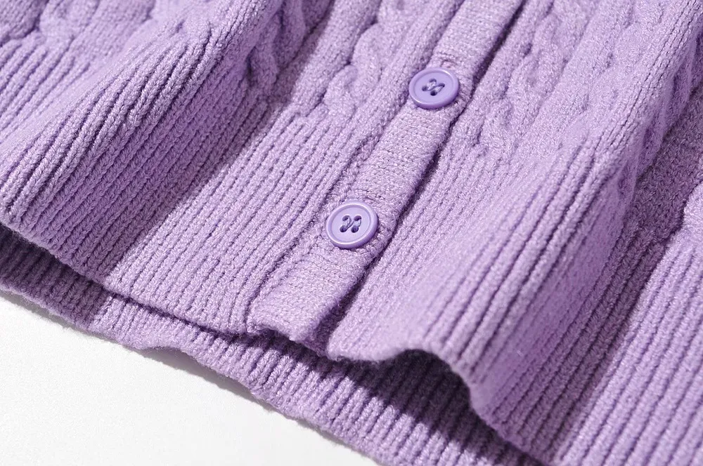 Vintage Knitting Twist Z Długim Rękawem Cardigan Sexy Kobiety Pakiet HIPS Mini Spódnica Crop Sweter Sweter 2 sztuk 210429