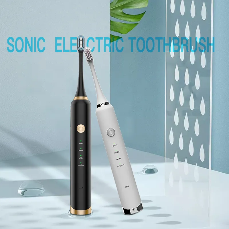 16Mode Sonic Spazzolino elettrico Spazzolino da denti 5 Sostituzione Teste di spazzole Ultrasuoni USB Ricaricabile Electronic Smart Viaggio Spazzola Denti