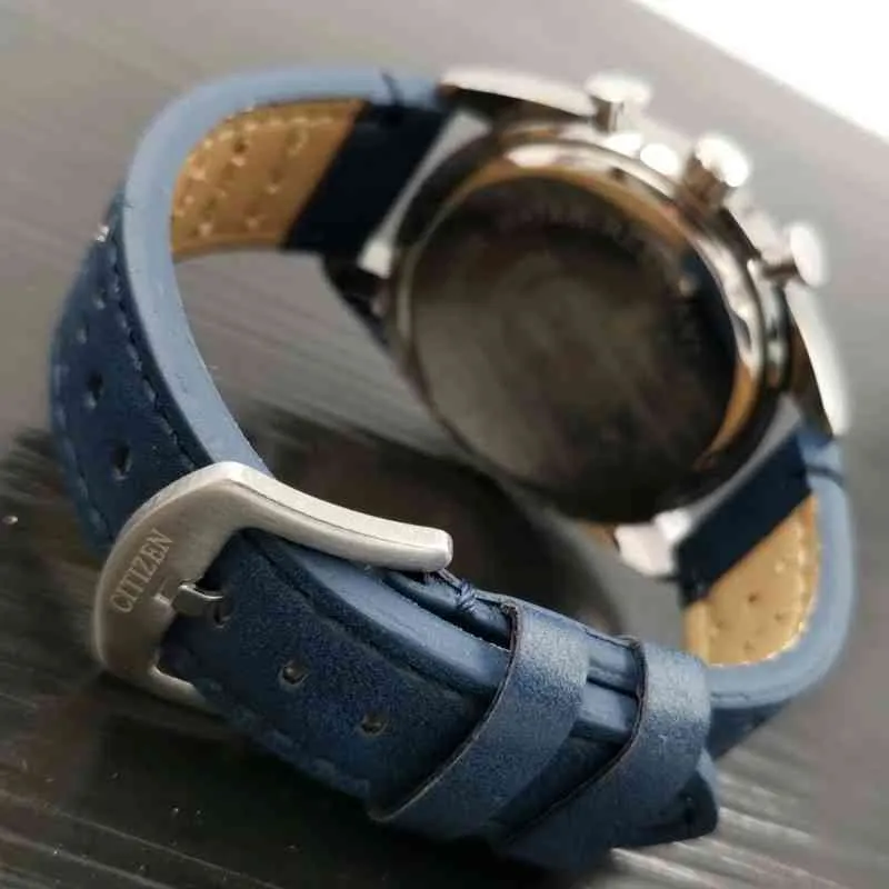 Montres à Quartz imperméables de luxe montre-bracelet en acier décontracté pour hommes montre-bracelet chronographe du monde des anges bleus 278l