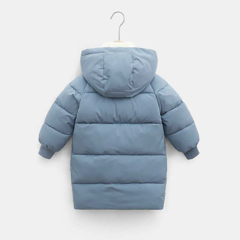 Otoño Invierno Cálido Niños Ropa Chaqueta Algodón Grueso 3-8 10 12 Años Niños Bebé Niños Niñas Con Capucha Abrigo Abrigo 210529